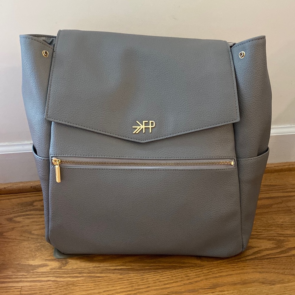 Freshly Picked Stone Classic Diaper Bag PLUS STROLLER CLIPS